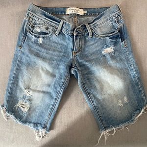 Abercrombie and Fitch Destroyed Denim Short